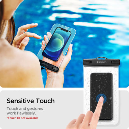 Universal-Wasserfeste Hülle für Telefon max. 3,5 Zoll - 7 Zoll, Spigen, A601, Set 2 Stück, Transparent AMP03098