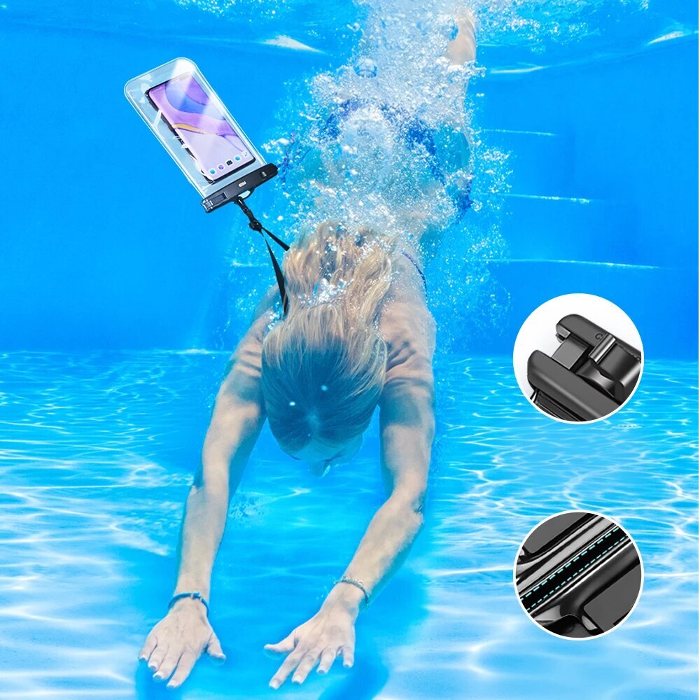 Wasserdichte Universalhülle für Telefon max. 6,5 Zoll, ESR, Schwarz