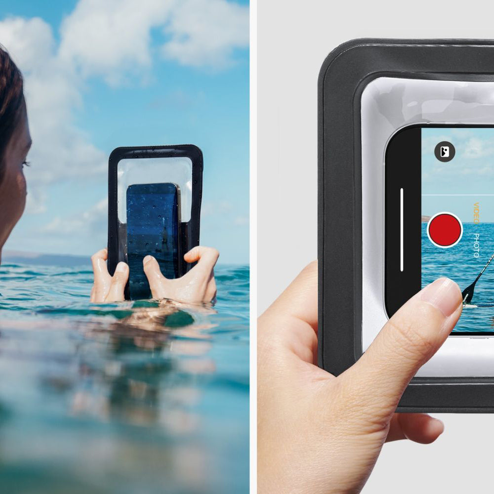 Universelle Wasserdichte Hülle für Telefon max. 6,9 Zoll, Spigen, A603, Schwarz ACS09745