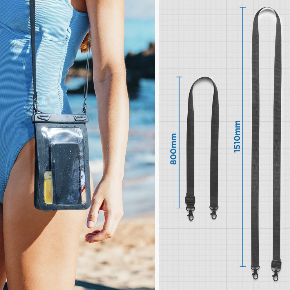 Universelle Wasserdichte Hülle für Telefon max. 6,9 Zoll, Spigen, A603, Schwarz ACS09745