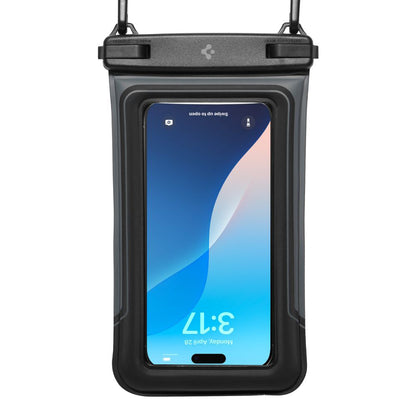 Universelle Wasserdichte Hülle für Telefon max. 6,9 Zoll, Spigen, A611P, Set 2 Stück, Mattschwarz ACS09348