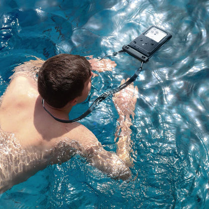 Universelle Wasserdichte Hülle für Telefon max. 6,9 Zoll, Spigen, A611P, Set 2 Stück, Mattschwarz ACS09348