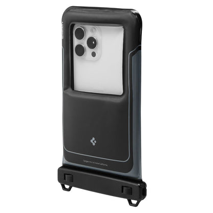 Universelle Wasserdichte Hülle für Telefon max. 6,9 Zoll, Spigen, A611P, Set 2 Stück, Mattschwarz ACS09348