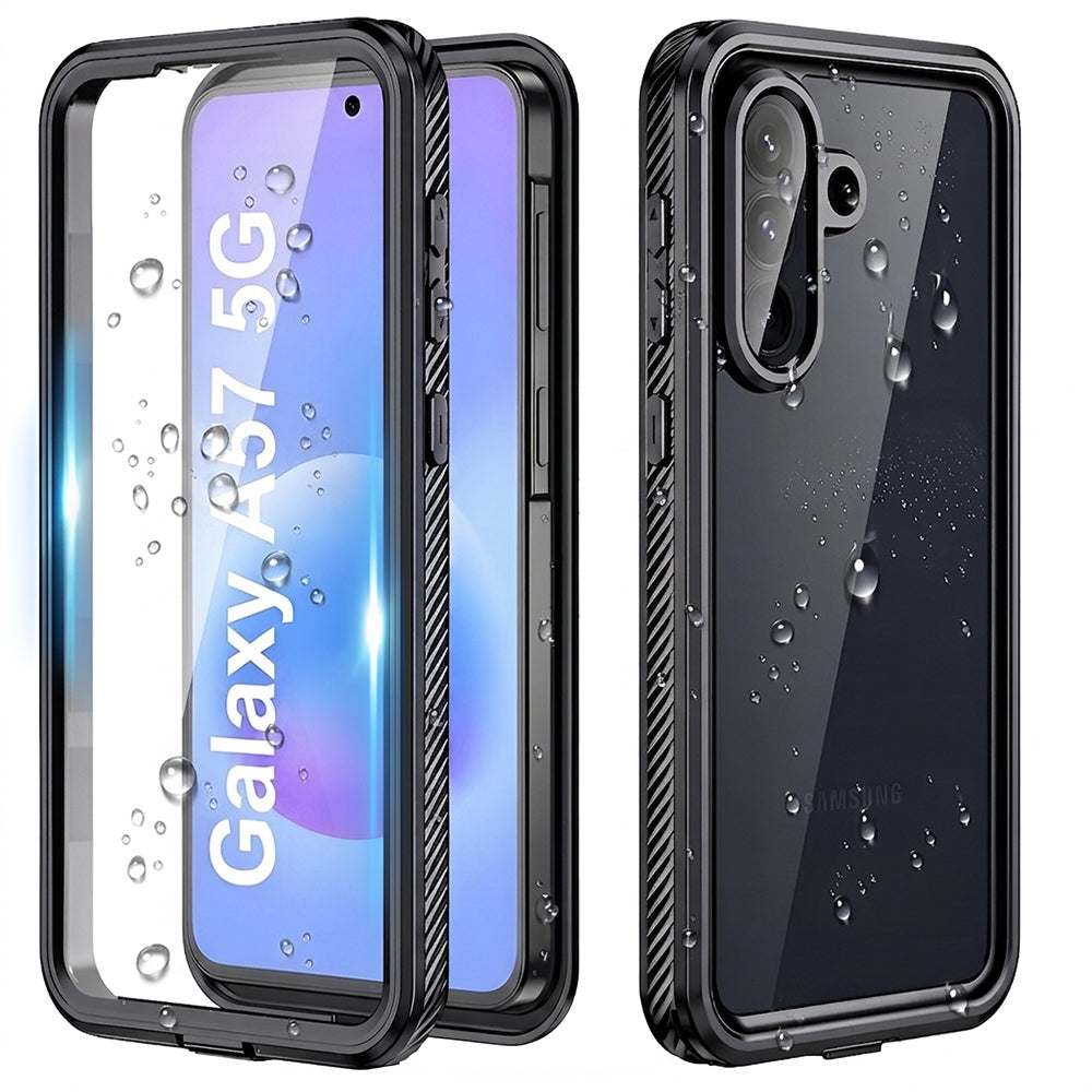 Wasserdichte Hülle für Samsung Galaxy A57 5G, ShellBox, Schwarz