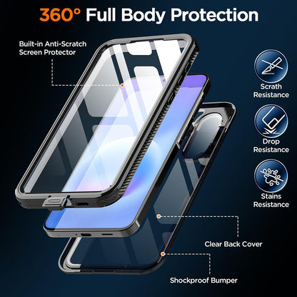 Wasserdichte Hülle für Samsung Galaxy A57 5G, ShellBox, Schwarz
