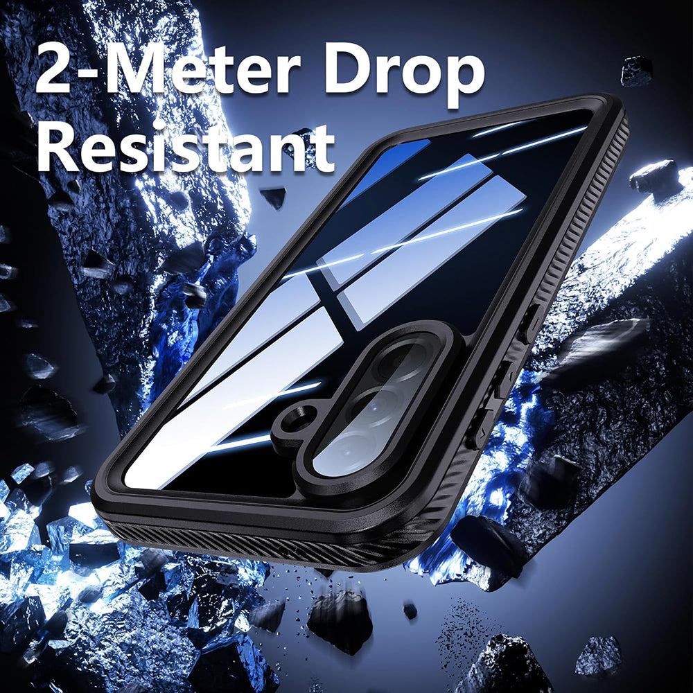 Wasserdichte Hülle für Samsung Galaxy A57 5G, ShellBox, Schwarz