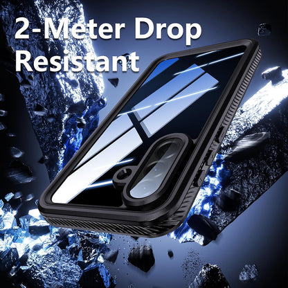 Wasserdichte Hülle für Samsung Galaxy A57 5G, ShellBox, Schwarz