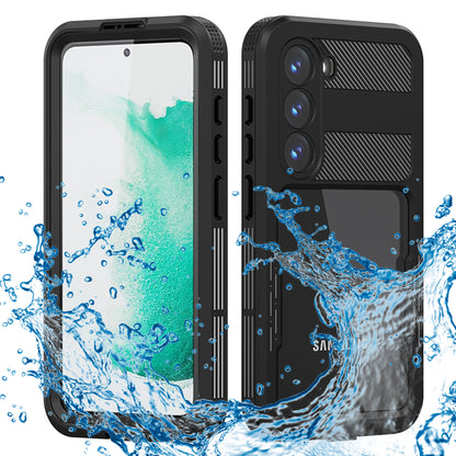 Wasserdichte Hülle für Samsung Galaxy S23 S911, ShellBox, Schwarz