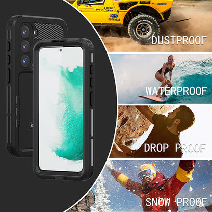 Wasserdichte Hülle für Samsung Galaxy S23 S911, ShellBox, Schwarz