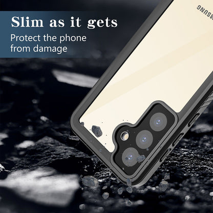 Wasserdichte Hülle für Samsung Galaxy S24+ S926, ShellBox, Schwarz