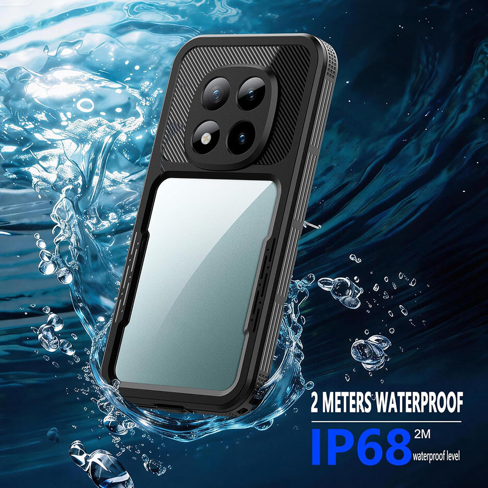 Wasserdichte Hülle für Xiaomi Redmi Note 15 Pro 5G, ShellBox, Schwarz