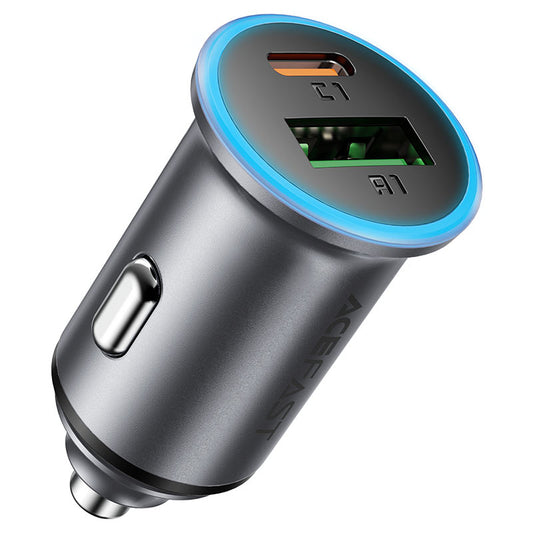 Auto-Ladegerät Acefast B15, 65W, 3.25A, 1 X USB-A - 1 x USB-C, Grau