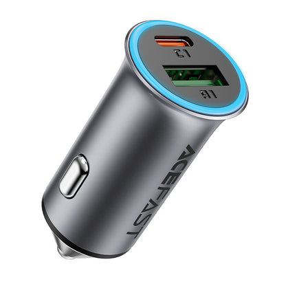 Auto-Ladegerät Acefast B16, 95W, 3.25A, 1 x USB-A - 1 x USB-C, Grau