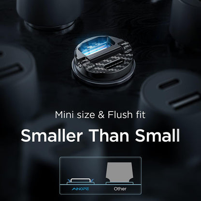 Auto-Ladegerät Ainope, 30W, 5A, 1 x USB-A - 1 x USB-C, Schwarz