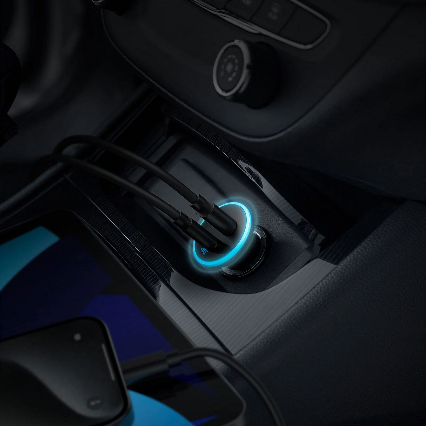 Anker 323 Car Charger, 52.5W, 3A, 1 x USB-A - 1 x USB-C, Black, Resealed A2735G11