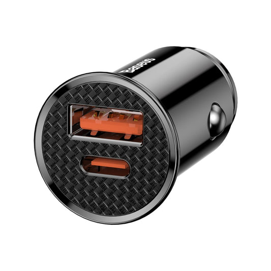 Baseus Autoladegerät, 30W, 3A, 1 x USB-A - 1 x USB-C, Schwarz CCALL-YS01 