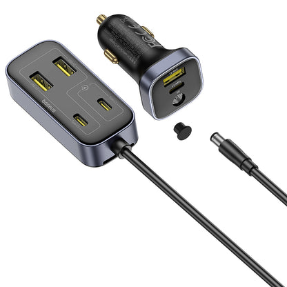 Auto-Ladegerät Baseus BackseatPal L1, 110W, 3A, 3 x USB-A - 3 x USB-C, Schwarz C00081100121-00