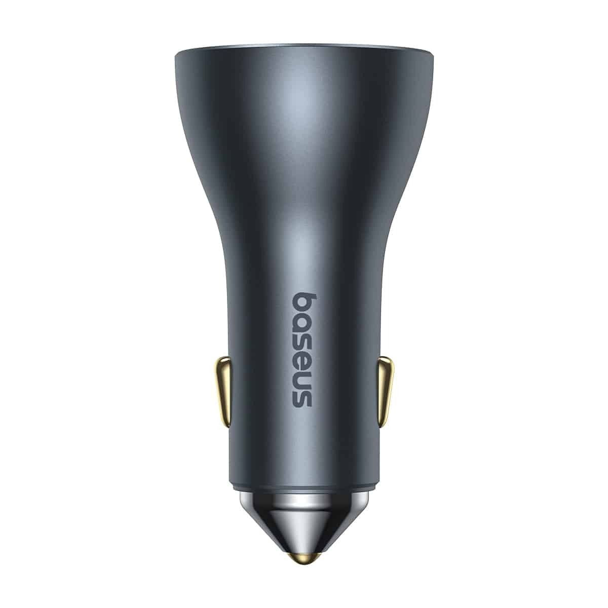 Baseus Golden Contactor Pro Car Charger, 65W, 3A, 1 x USB-A - 2 x USB-C, Gray C00035202841-00