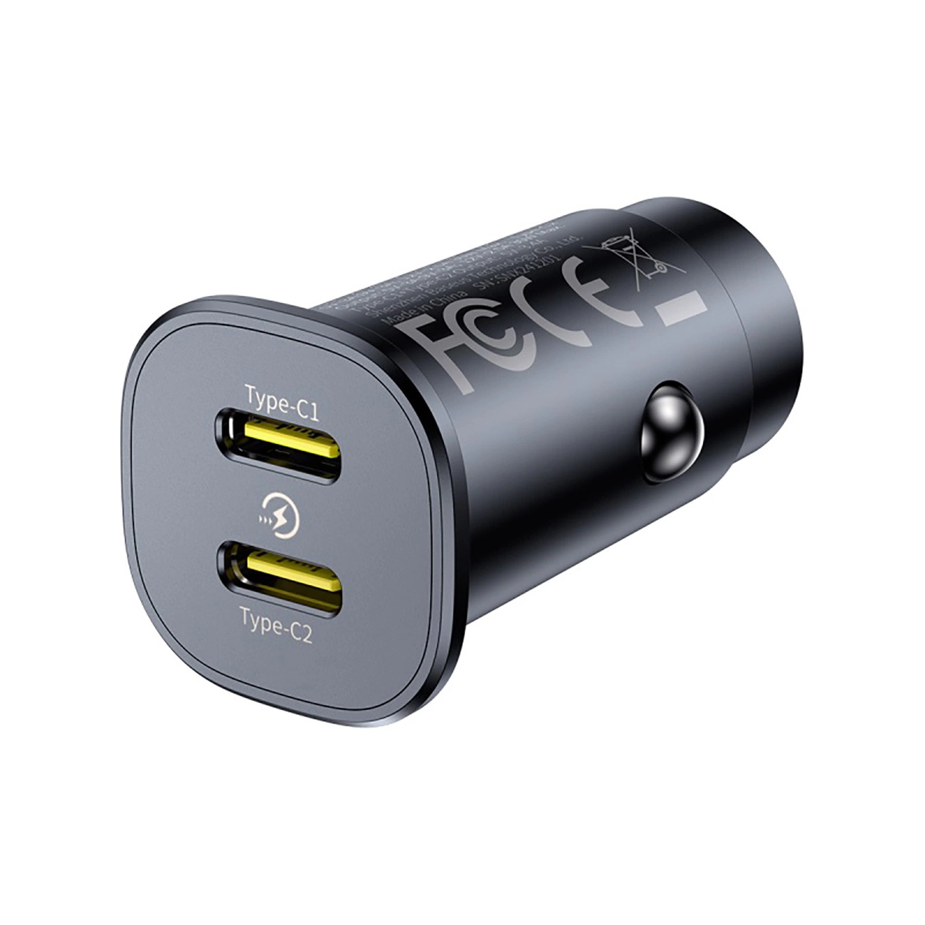 Auto-Ladegerät Baseus GoTrip, 30W, 3A, 2 x USB-C, Schwarz