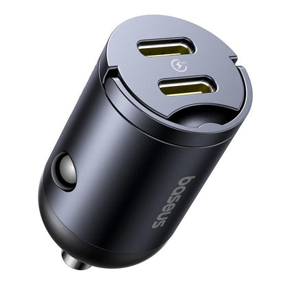 Auto-Ladegerät Baseus Tiny Star, 30W, 3A, 2 x USB-C, Schwarz C00035001121-03