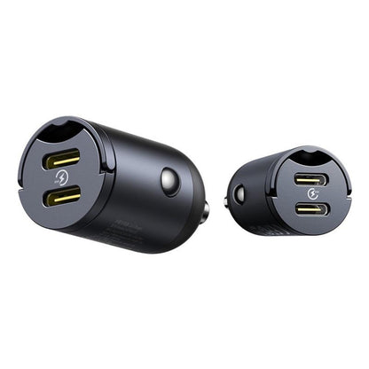 Auto-Ladegerät Baseus Tiny Star, 30W, 3A, 2 x USB-C, Schwarz C00035001121-03