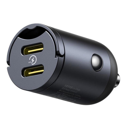 Auto-Ladegerät Baseus Tiny Star, 30W, 3A, 2 x USB-C, Schwarz C00035001121-03
