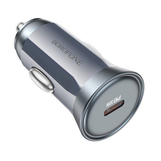 Autoladegerät Borofone BZ26 Searcher, 30W, 3A, 1 x USB-C, Grau 