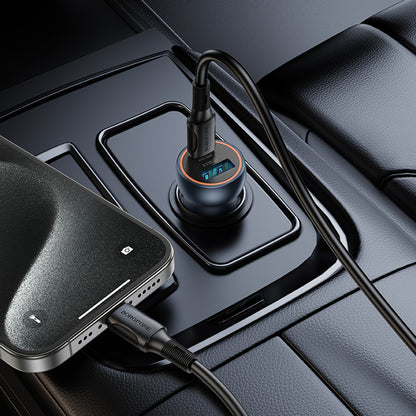 Auto-Ladegerät Borofone BZ32A Fresh, 30W, 3A, 1 x USB-A - 1 x USB-C, Grau