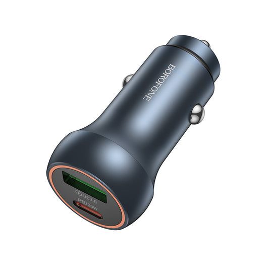 Auto-Ladegerät Borofone BZ32B Fresh, 48W, 3A, 1 x USB-A - 1 x USB-C, Grau