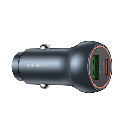 Auto-Ladegerät Borofone BZ32B Fresh, 48W, 3A, 1 x USB-A - 1 x USB-C, Grau