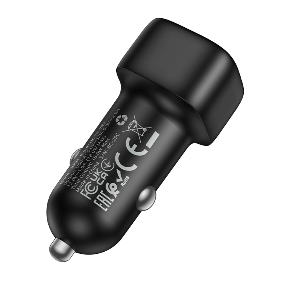 Auto-Ladegerät Borofone BZ34 Cloud, 18W, 3A, 1 x USB-A, Schwarz
