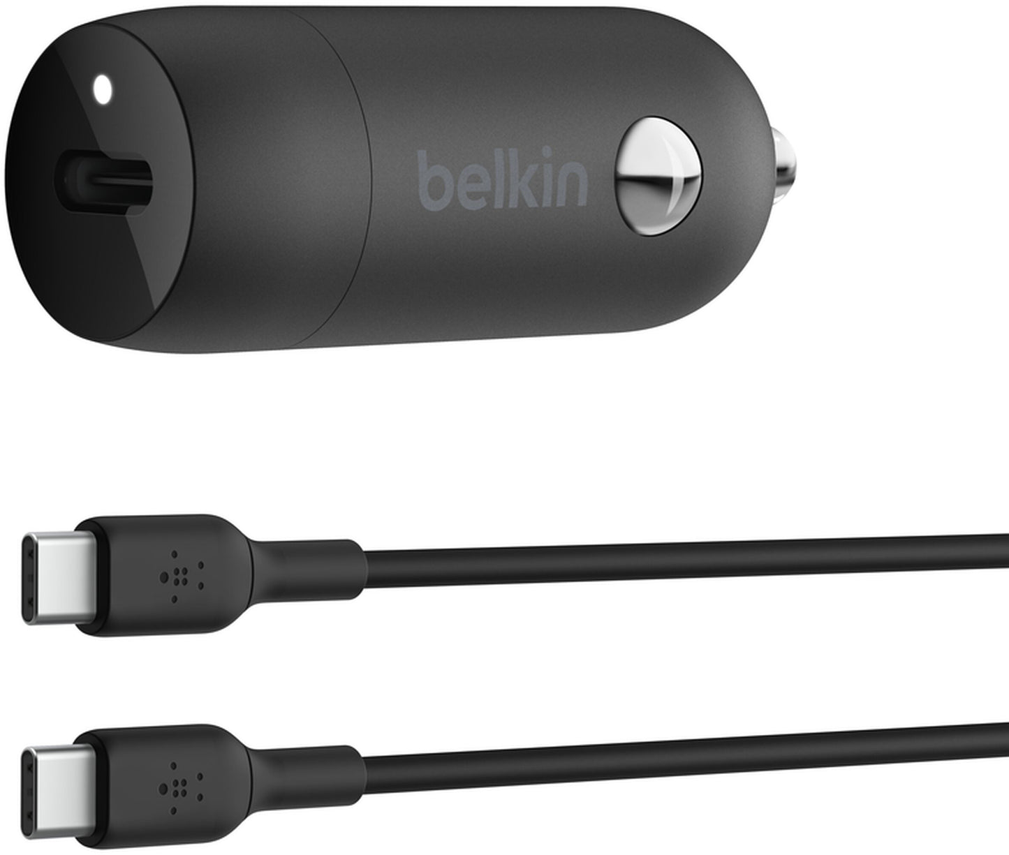 Auto-Ladegerät mit USB-C-Kabel Belkin BoostCharge, 30W, 3A, 1 x USB-C, Schwarz CCA004bt1MBK-B6