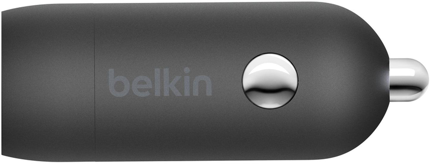 Auto-Ladegerät mit USB-C-Kabel Belkin BoostCharge, 30W, 3A, 1 x USB-C, Schwarz CCA004bt1MBK-B6