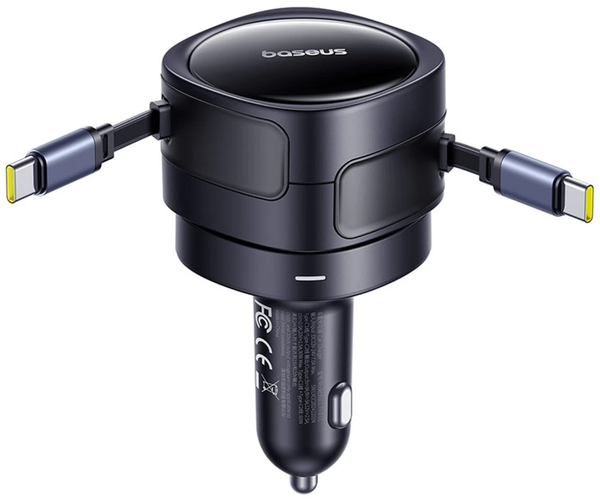 Baseus Enjoyment Max Autoladegerät mit USB-C-Kabel, 60 W, Schwarz C00035507121-01
