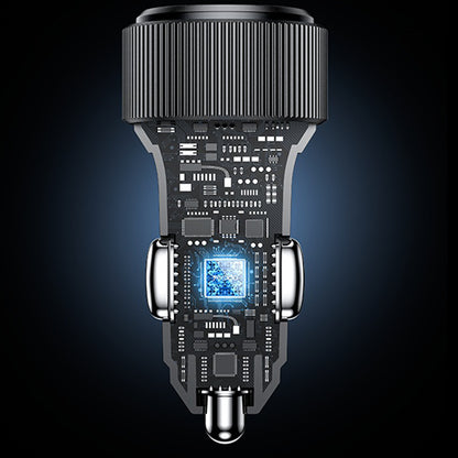 Auto-Ladegerät mit Lightning-Kabel Yesido Y60, 38W, 3A, 1 x USB-A - 2 x USB-C, Schwarz