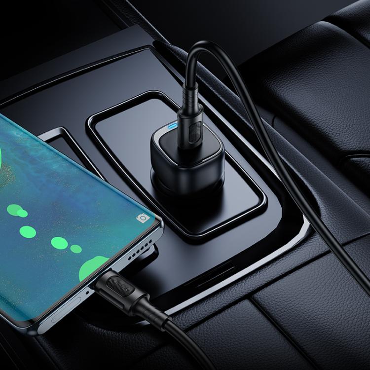 Auto-Ladegerät mit USB-C Kabel Borofone BZ34A Cloud, 20W, 3A, 1 x USB-C, Schwarz