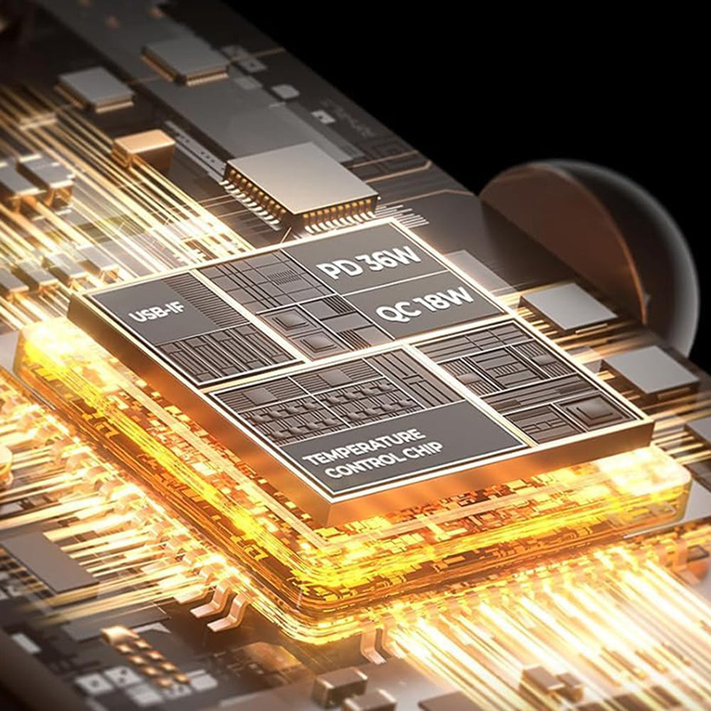 Lisen USB-C Car Charger with Cable, 51W, 3A, 1 x USB-A - 1 x USB-C, Navy Black YL0223080047