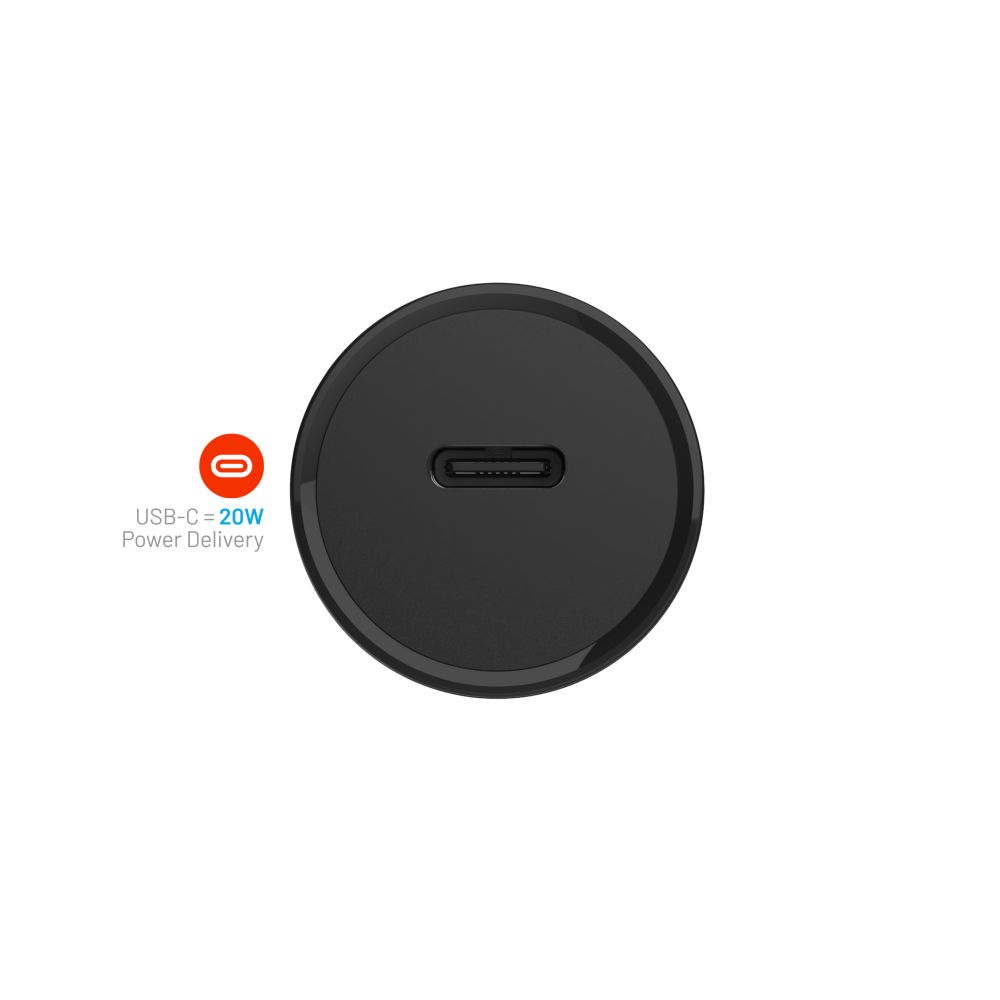Auto-Ladegerät Fixed, 20W, 3A, 1 x USB-C, Schwarz