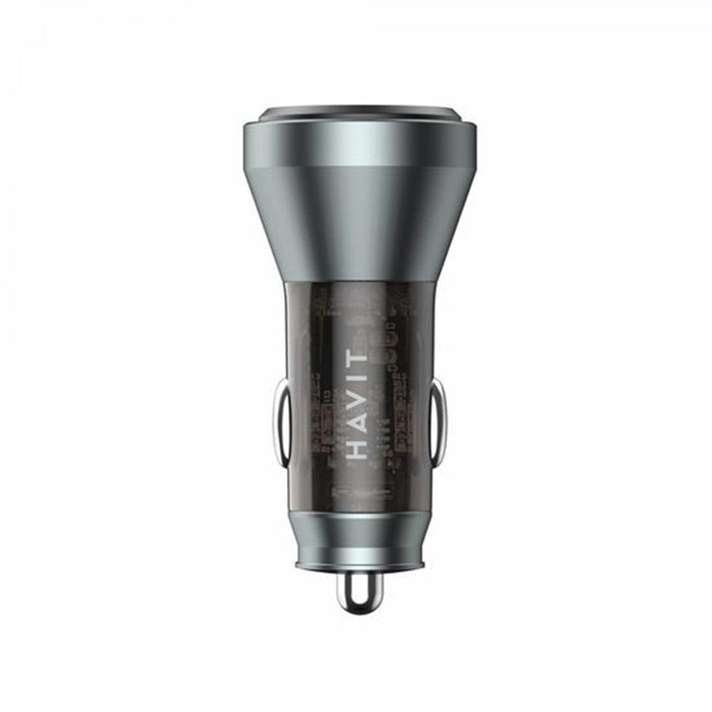 Auto-Ladegerät HAVIT CC2017, 45W, 3A, 1 x USB-A - 1 x USB-C, Schwarz Blau