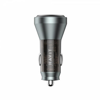 Auto-Ladegerät HAVIT CC2017, 45W, 3A, 1 x USB-A - 1 x USB-C, Schwarz Blau