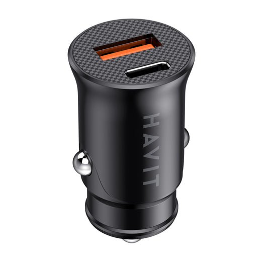 Auto-Ladegerät HAVIT CC2022, 20W, 3A, 1 x USB-A - 1 x USB-C, Schwarz