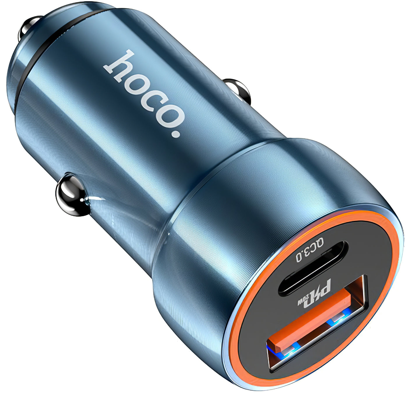 Auto-Ladegerät HOCO Z46A, 20W, 3A, 1 x USB-A - 1 x USB-C, Blau