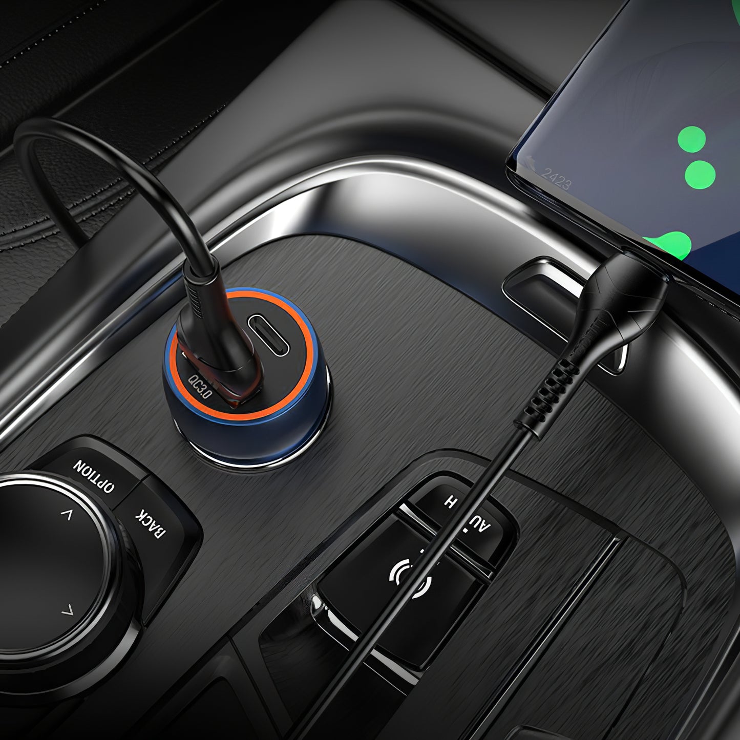 Auto-Ladegerät HOCO Z46A, 20W, 3A, 1 x USB-A - 1 x USB-C, Blau