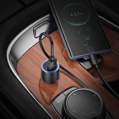 Auto-Ladegerät HOCO Z60, 48W, 3A, 1 x USB-A - 1 x USB-C, Schwarz