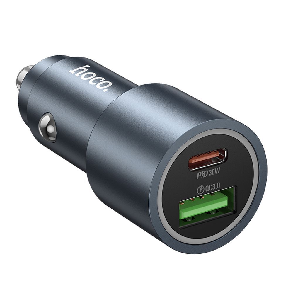 Auto-Ladegerät HOCO Z60, 48W, 3A, 1 x USB-A - 1 x USB-C, Schwarz