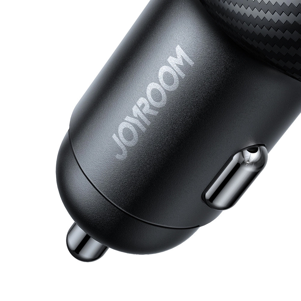 Joyroom JR-CCD04 Car Charger, 30W, 3A, 1 x USB-A - 2 x USB-C, Black
