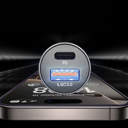 Lisen Car Charger, 36W, 3A, 1 x USB-A - 1 x USB-C, Black YL0223090002