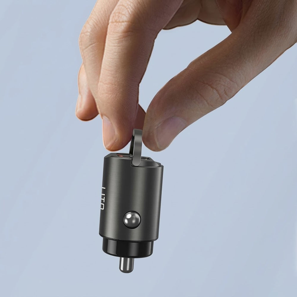 Auto-Ladegerät Lito IN-C03, 30W, 3A, 1 x USB-A - 1 x USB-C, Grau