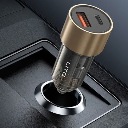 Lito IN-C04 Car Charger, 52W, 3A, 1 x USB-A - 1 x USB-C, Black