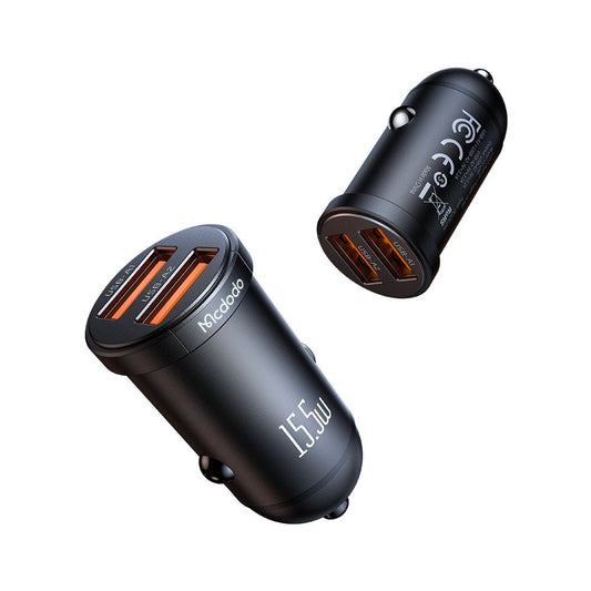 Auto-Ladegerät McDodo CC-2950 Cool, 15.5W, 3.1A, 2 x USB-A, Schwarz